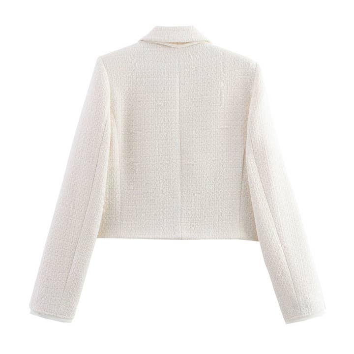 WHITE Lapel long-sleeved,bow tie lace-up suit jacket for wholesale on Faire1