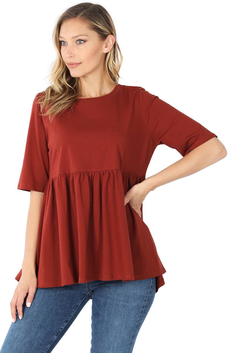 42POPS - Vendita all'ingrosso Tunica - Donna - ",,..._ Tunica in Cotone con Arricciatura a Vita Impero8