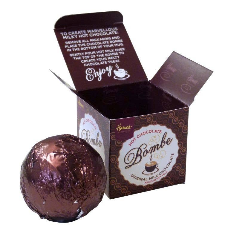 Hames Chocolates – wholesale Hot cocoa mix/kit – Milk Hot Chocolate Bombe1