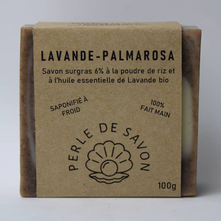 Lavender-Palmarosa soap for wholesale by Perle de Savon