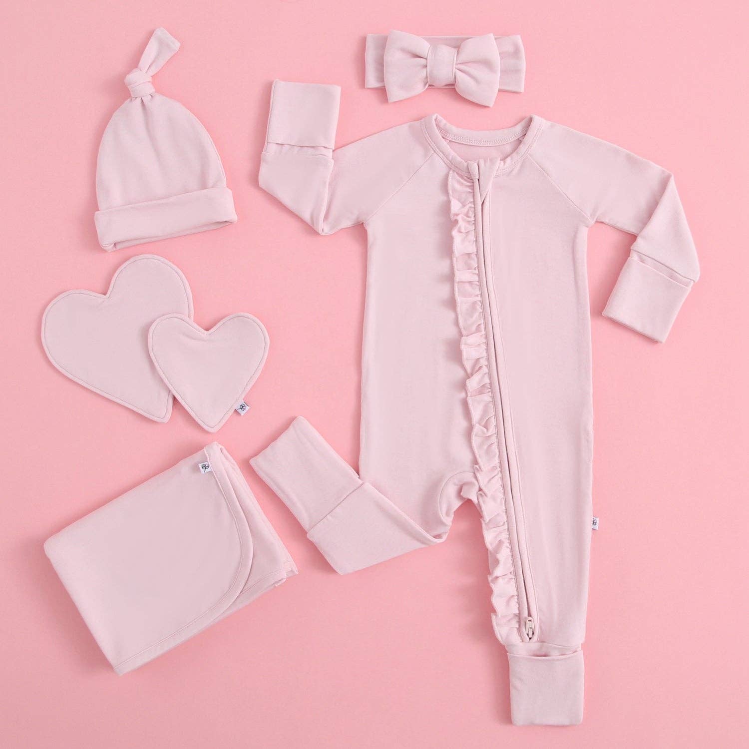 Luxie Charm - Wholesale Jumpsuit - Baby - Dawn Ruffled Zippered Baby Romper1