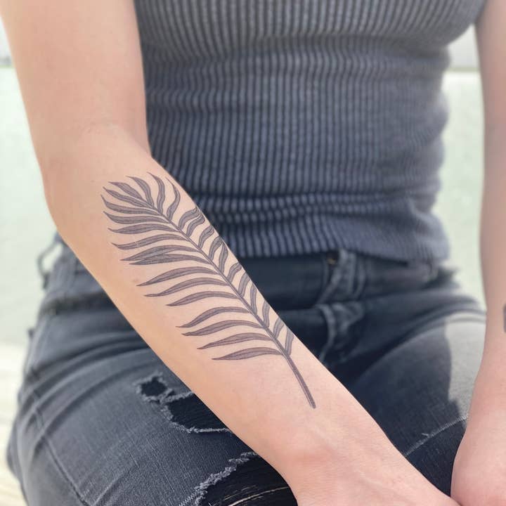NatureTats - Wholesale Temporary Tattoo - Palm Leaf Temporary Tattoo3