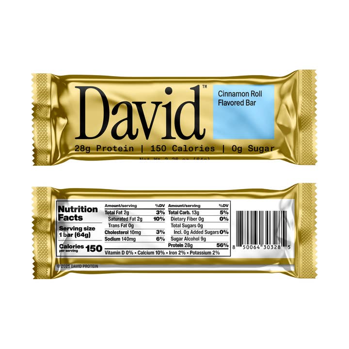 Cinnamon Roll Protein Bar Mastercase (72 Total Bars) for wholesale by David Protein