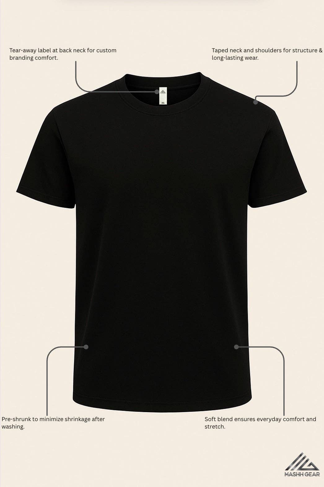 Mashh Gear - Wholesale T-Shirt - Unisex - Mashh Gear 5 Oz Soft RingSpun T-Shirts4