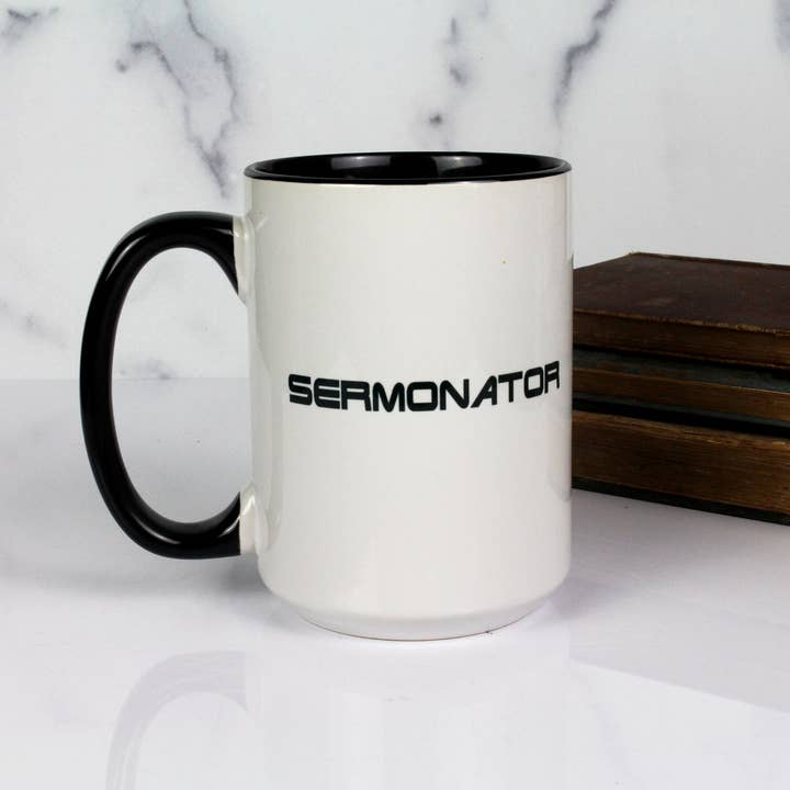The Sermonator Mug - The Perfect Mug for Pastors and Preachers for wholesale by Drinklings Coffee and Mugs