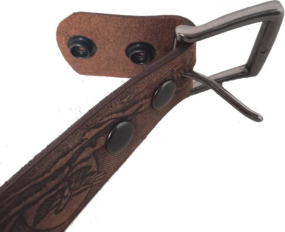 IGI CANADA – Cinto - Unissexo por atacado – CINTO EM RELEVO EM COURO GENUÍNO 40MM FOREST #10409