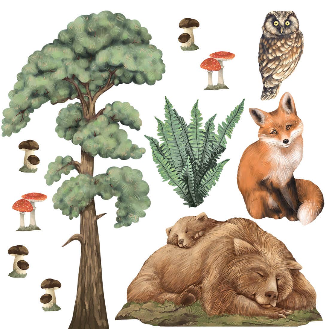 Pastelowe Love - wall sticker & wallpaper co. – wholesale Wall decal/stickers – Wall Sticker | Forest Animals I5