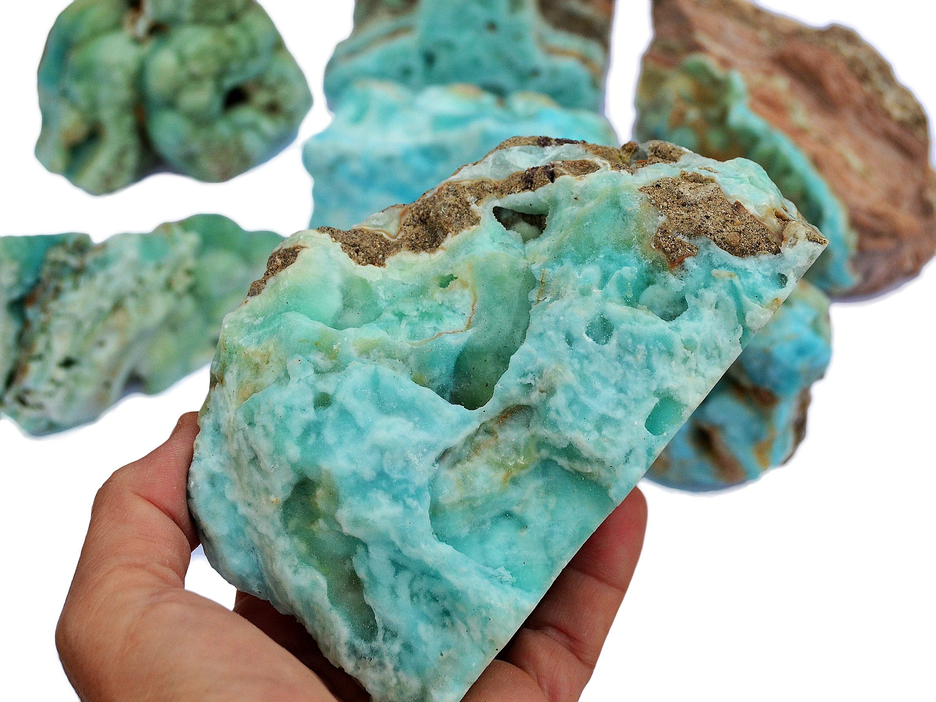 Kaia & Crystals - Wholesale Spiritual Stone/Crystal - Raw Blue Aragonite Crystal (100g - 1.500g)7