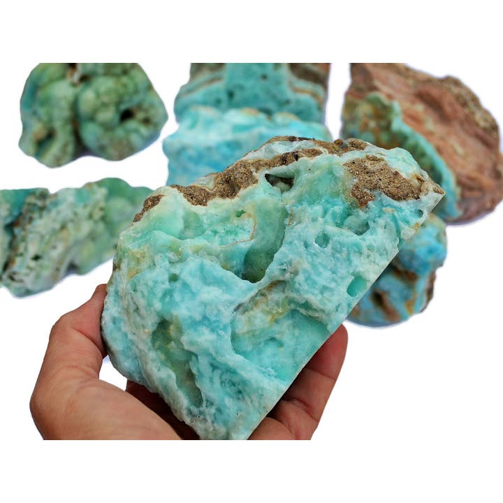 Kaia & Crystals - Wholesale Spiritual Stone/Crystal - Raw Blue Aragonite Crystal (100g - 1.500g)7