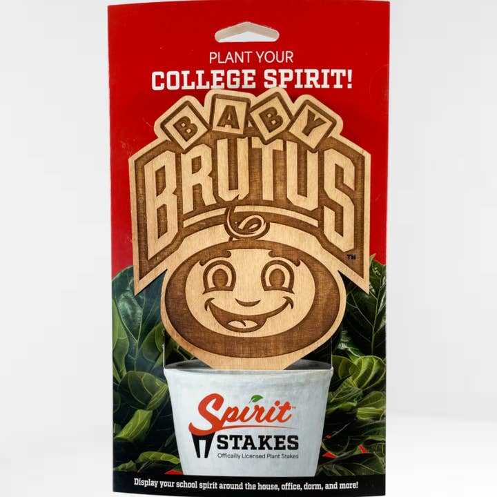 The Ohio State University "Baby Brutus" Spirit Stake for wholesale by Retail Garden Products LLC