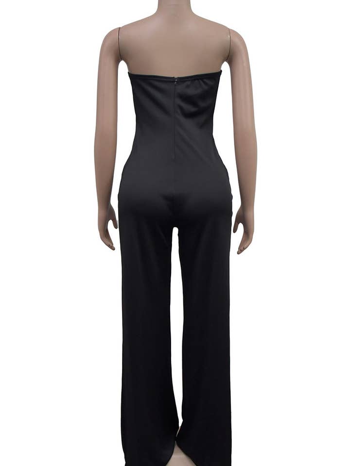 Mccolin - Wholesale Jumpsuit - Women's - Strapless Wide-Leg Jumpsuit7