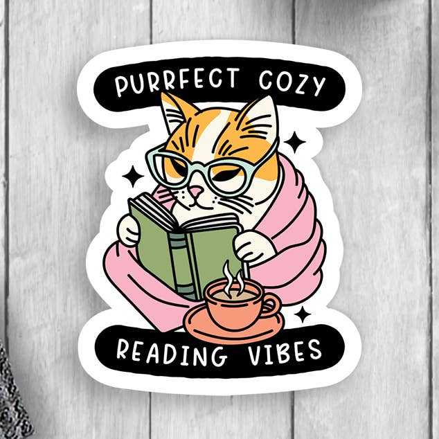 Expression Design Co - Wholesale Sticker - Purrfect Cozy Vinyl Sticker0