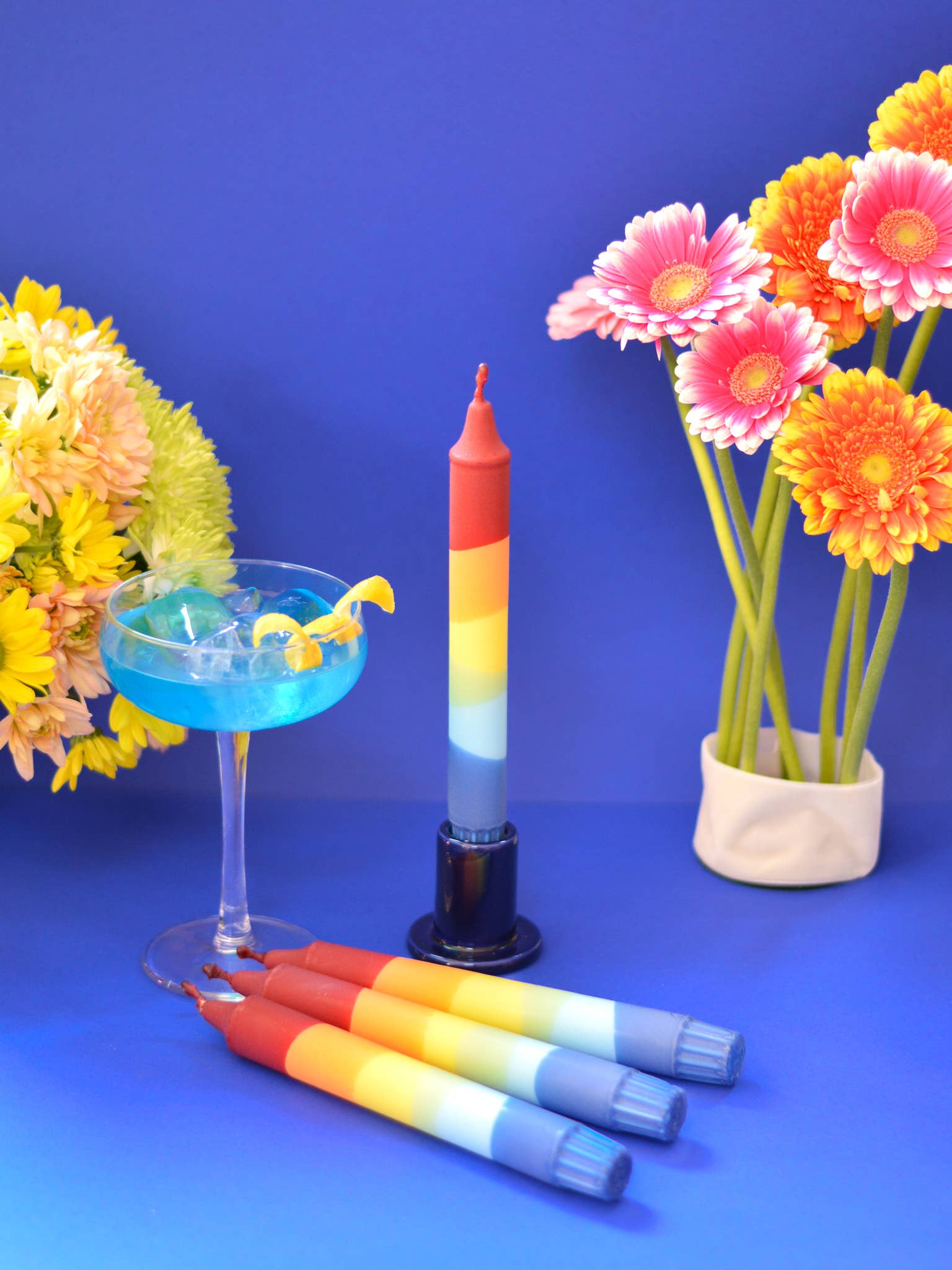 Nordtrice - Wholesale Tapered Candle/Candlestick - Taper candles- Summer Party / Rainbow Splash4