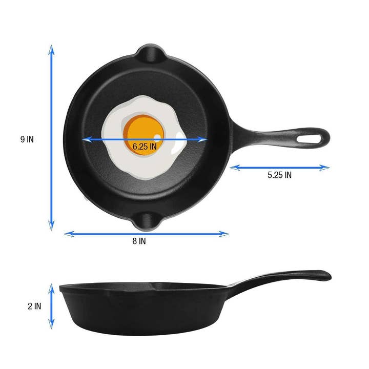 Meat N' Bone - Wholesale Cast Iron Skillet - 8'' Skillet | Cast Iron2