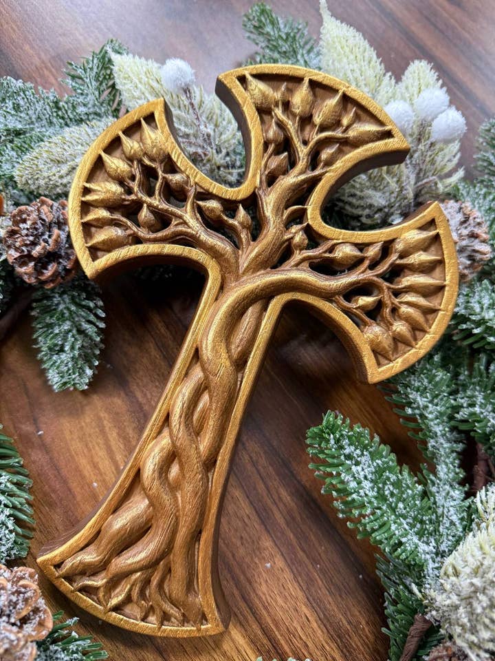 Wall Decor with Tree of Life Cross for wholesale by KozakWorkshop
