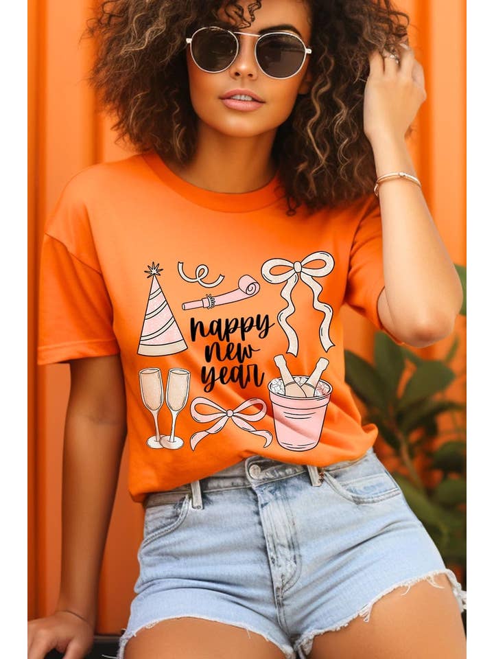 COLORBEAR - Wholesale T-Shirt (Graphic) - Women's - Happy New Year Graphic Tee12
