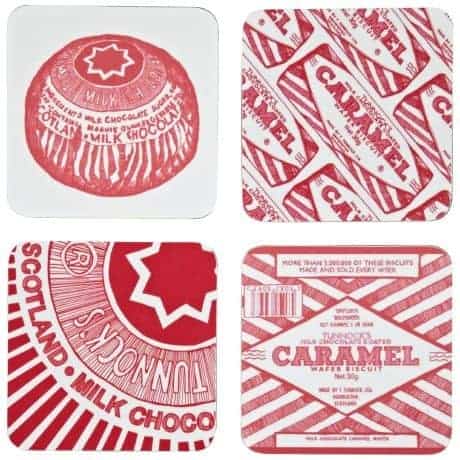 Gillian Kyle – Base de copos por atacado – Conjunto de 4 porta-copos da Tunnock2