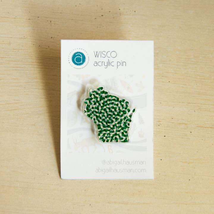 abigail hausman design & illustration - Wholesale Lapel Pin/Button - Wisco Acrylic Pin3