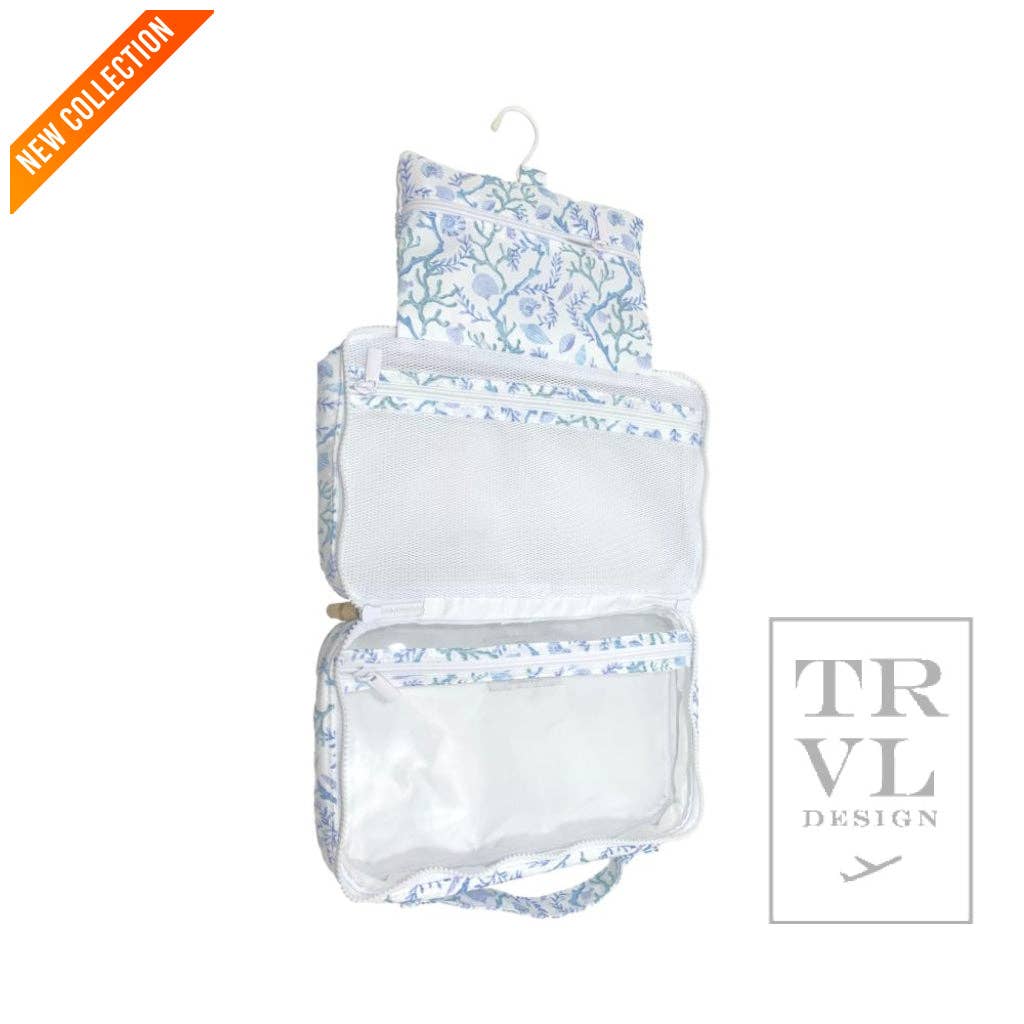TRVL Design - Wholesale Toiletry Bag - Women's - BUNDLE UP2 Hanging Toiletry Bag - CORAL VINE3