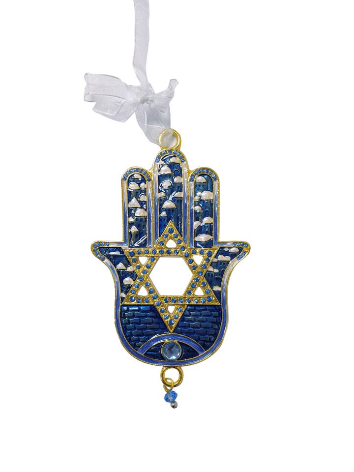 Blue Ornament Hamsa for wholesale by Collection by Nouvelle