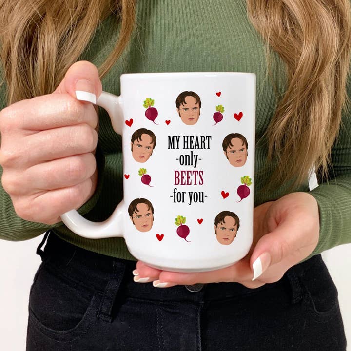 Love You a Latte Shop - Wholesale Coffee Mug - Dwight my Heart only Beets for you 15 oz Mug