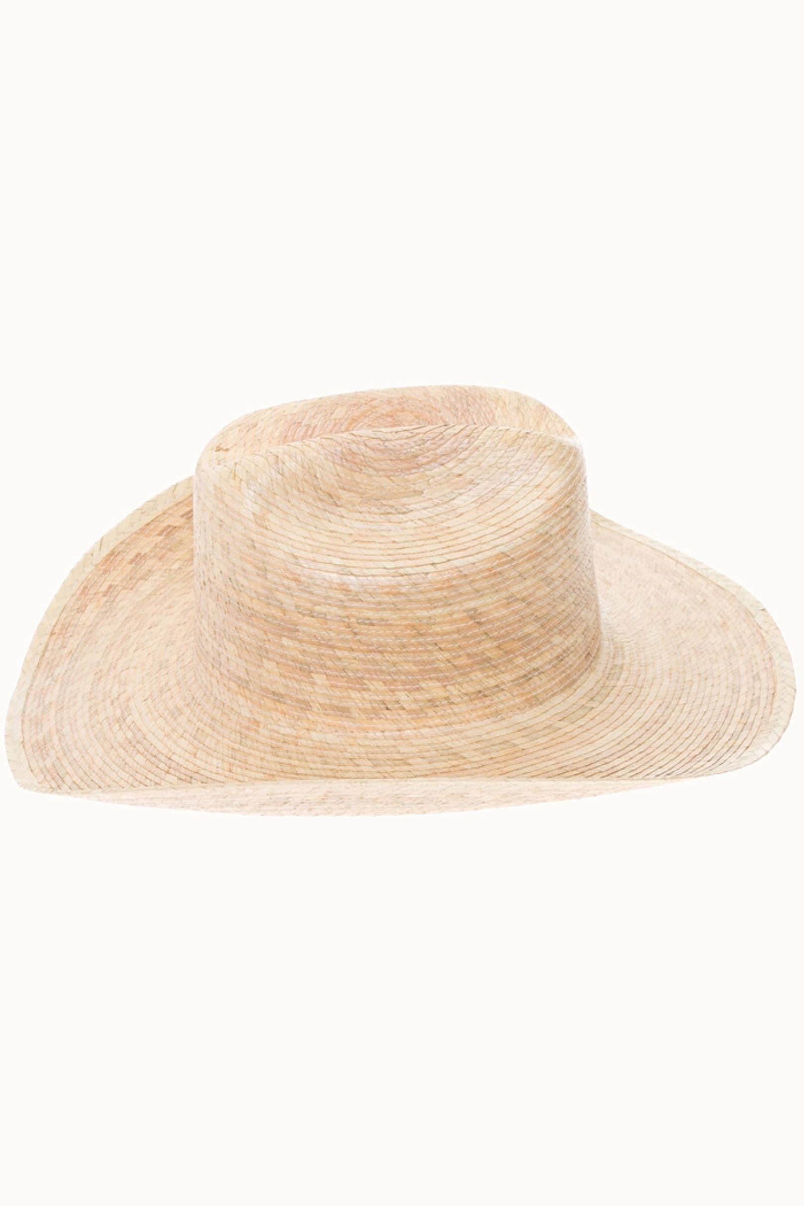 Olive & Pique - Vente Chapeau de paille – femme - Chapeau de cowboy occidental en feuille de palmier fait à la main, UPF 50+, élastique OSFM5