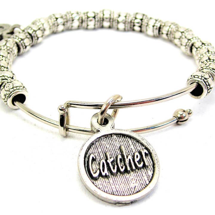 Catcher Metal Beaded Bracelet Baseball Softball Sports Team for wholesale by Chubby Chico Charms