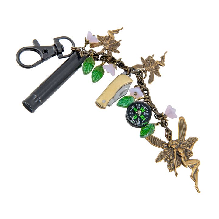 Breloques de sac à main : sur le thème des fées avec sifflet et couteau pour la vente par NoMonet