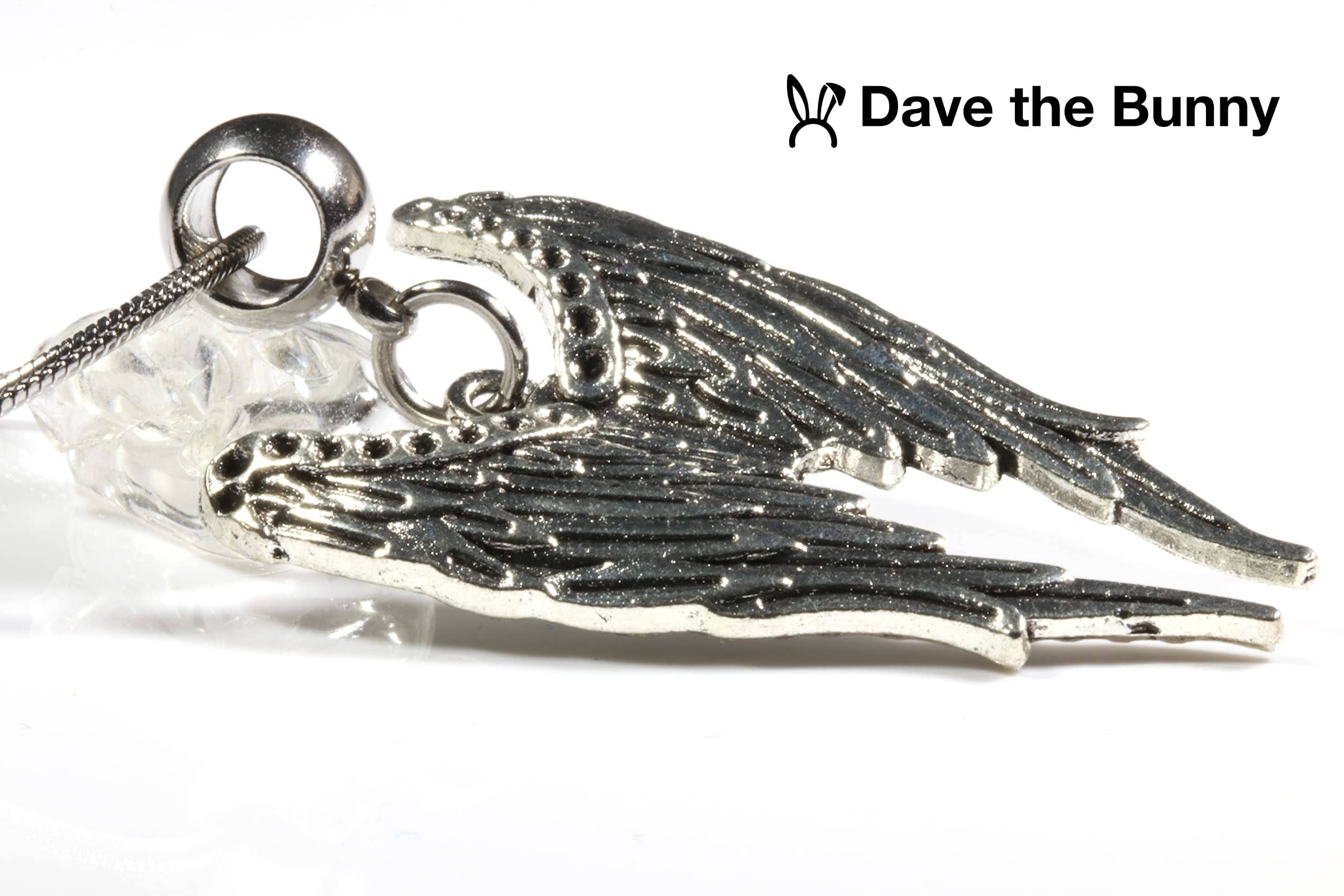 Dave The Bunny - Vendita all'ingrosso Collana con ciondolo/pendaglio - Collana a forma di ala d'angelo per donna e uomo: una collana con angelo custode da donna o collana commemorativa e gioielli a forma di ala d'angelo per donna e collana con ciondolo a forma di ala d'angelo per uomo e collana in memoria6