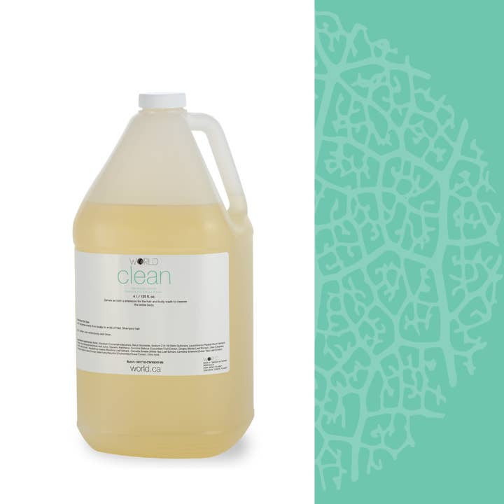 Clean Hair & Skin Cleanser - 4 L for wholesale by WORLD Hair and Skin