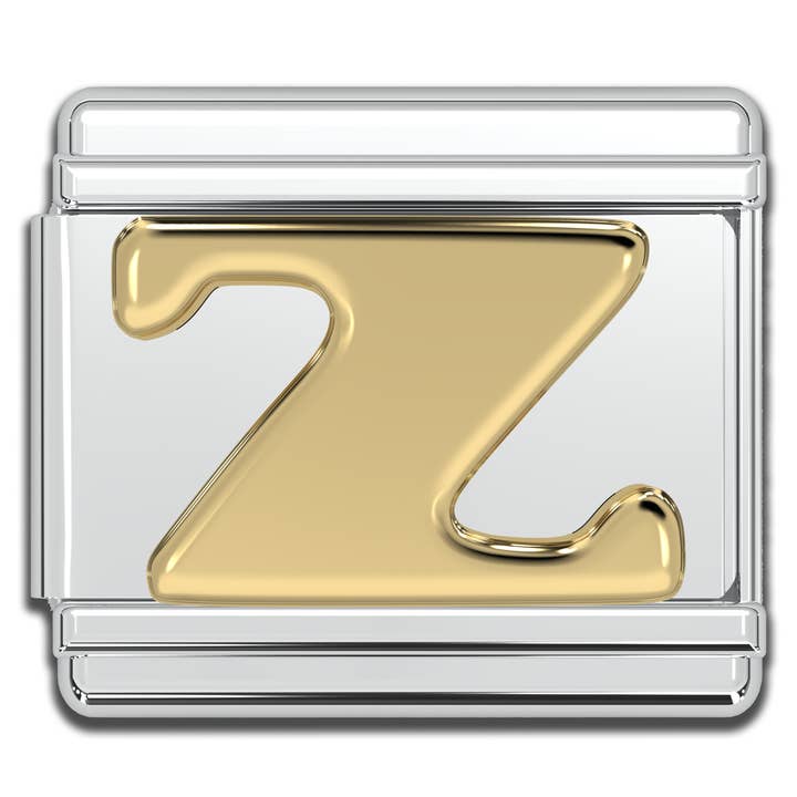 Natalia - Wholesale Individual Charm/Pendant - Italian Charm Letters A-Z - 9mm Gold Bracelet Charms22
