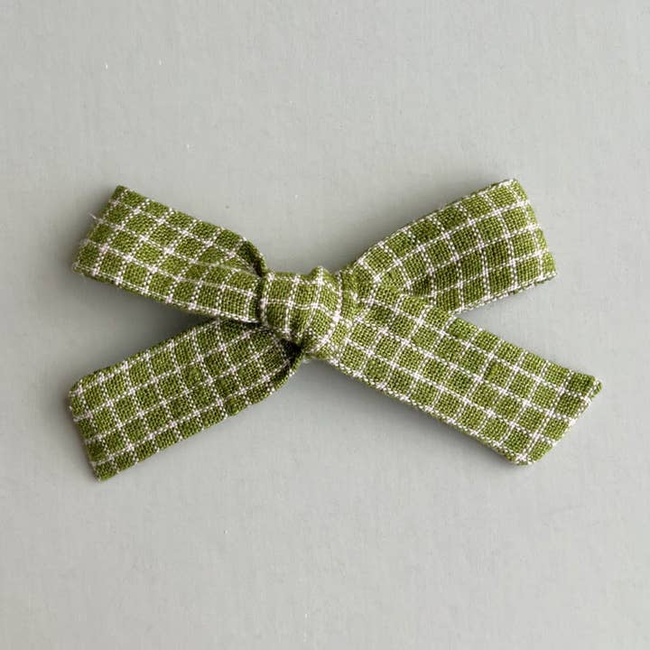 Deer Isle Check - Schoolgirl Bow for wholesale by Hadley Girl