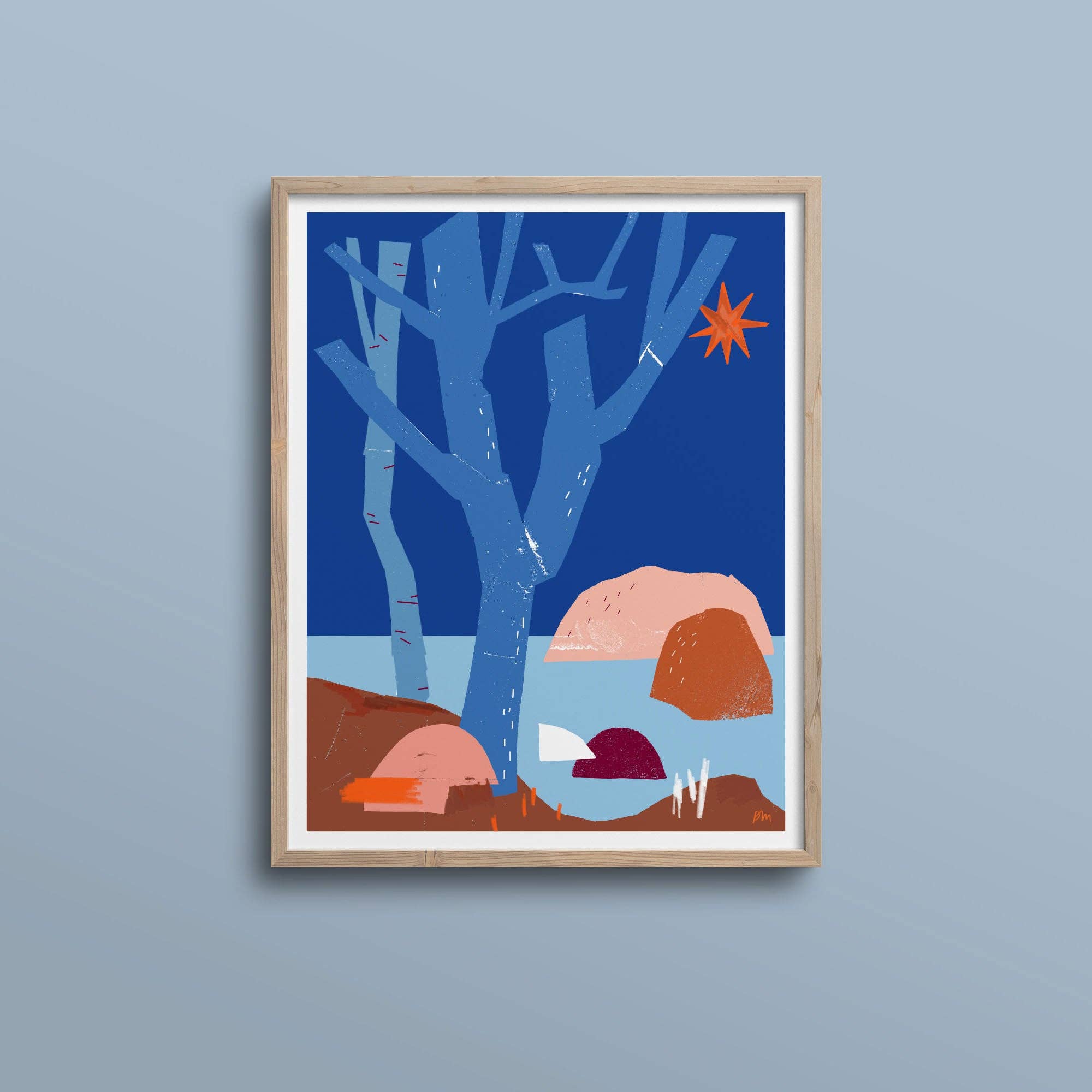 Kautzi Illustrations – wholesale Art print – Winter Coastline – 11 x 14 Print – Wholesale