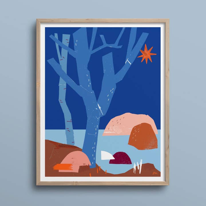 Kautzi Illustrations – wholesale Art print – Winter Coastline – 11 x 14 Print – Wholesale0