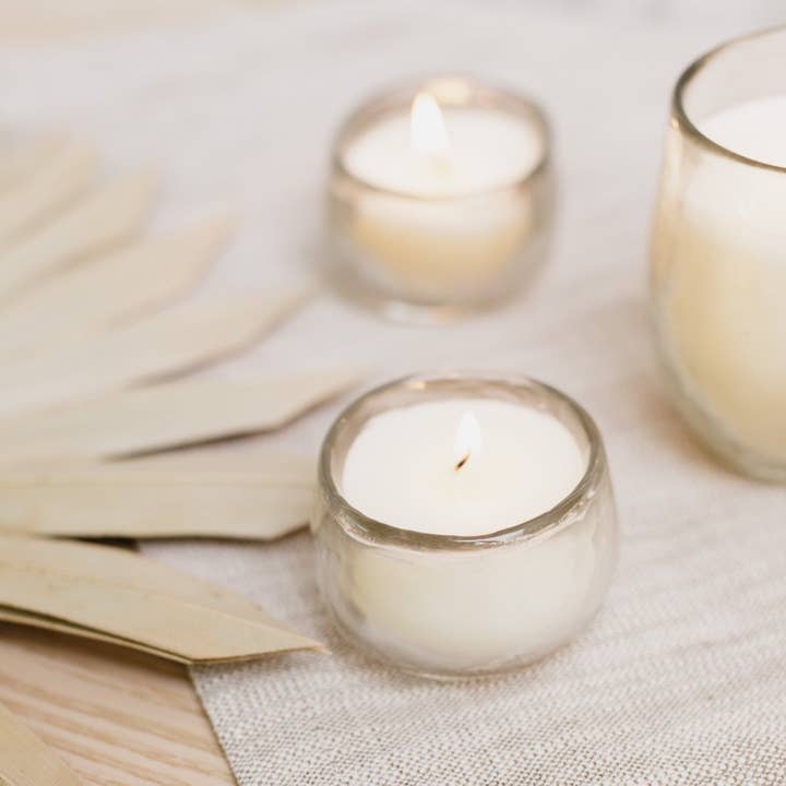 The Collective - Wholesale Pot/gevulde kaars - Met kiezelstenen gevulde mini-waxinelichtjes - set van 6