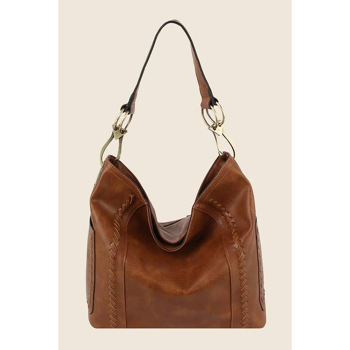 Anarchy Street - Wholesale Crossbody Bag - Women's - Fashion Whipstitch Bucket Shoulder Bag