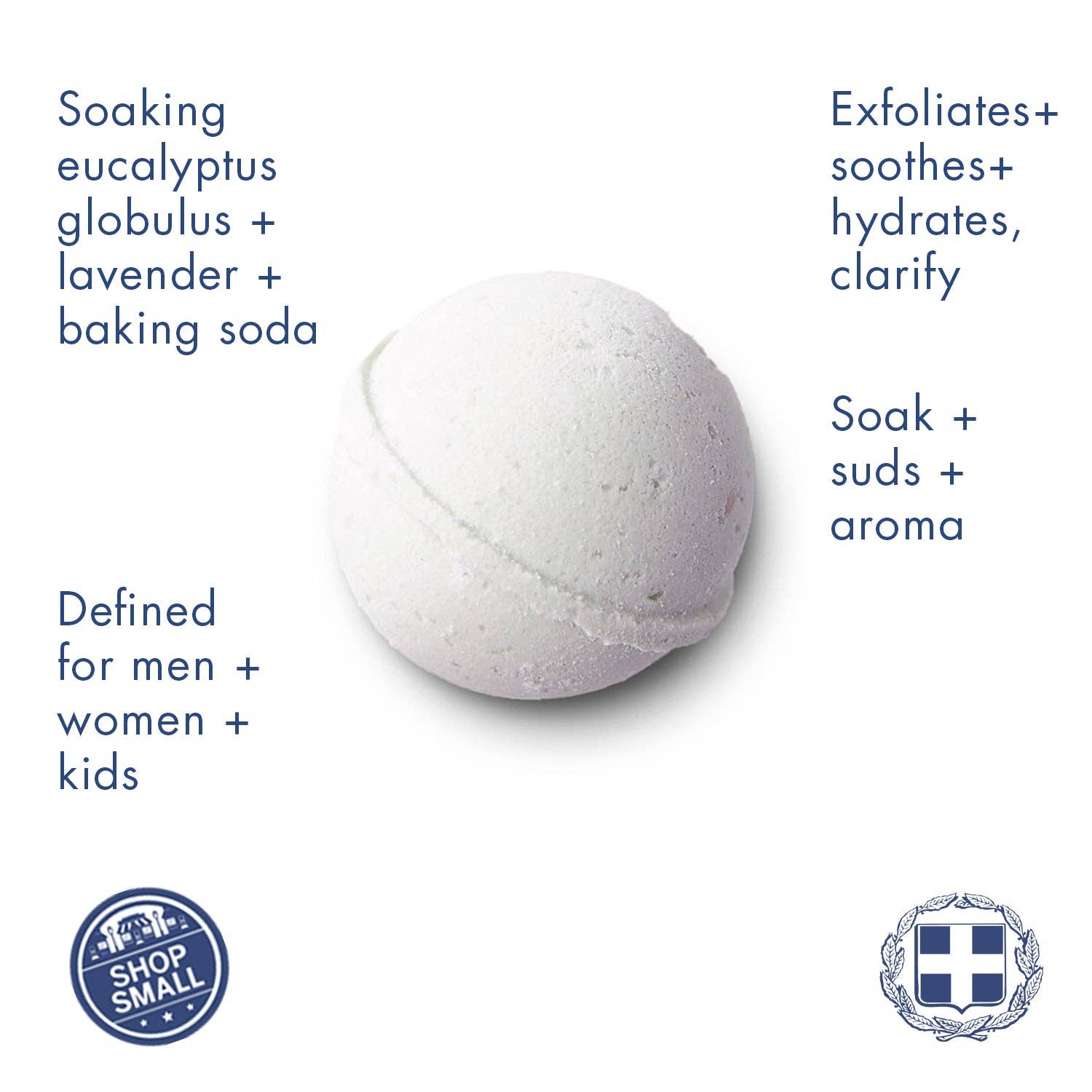 Manos Soap Co. - Wholesale Bath Bomb/Fizz - Eucalyptus Lavender Bath Bomb2