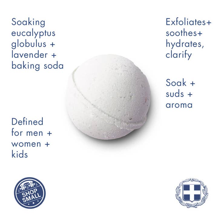 Manos Soap Co. - Wholesale Bath Bomb/Fizz - Eucalyptus Lavender Bath Bomb2