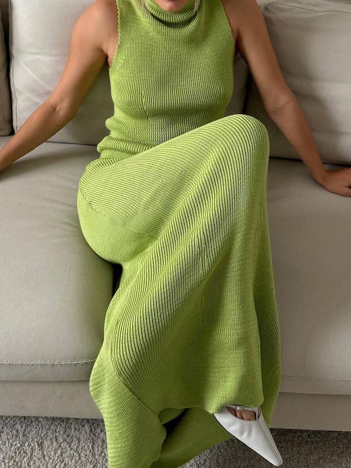 Chic Ribbed Knit Skirt Set for wholesale by Mccolin