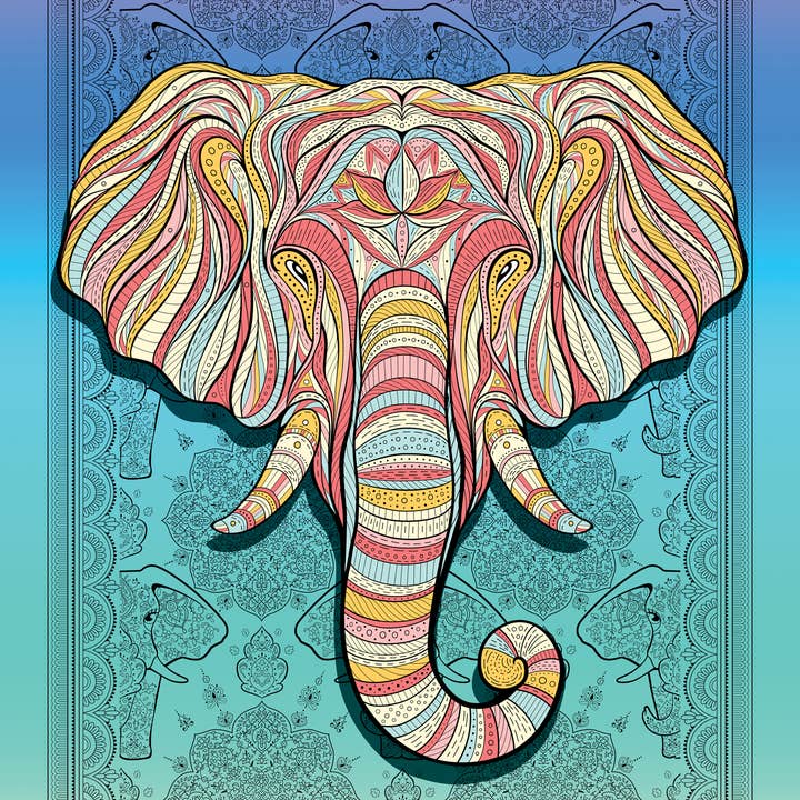Beach towel "Elephant", 100% cotton for wholesale by my cocooning