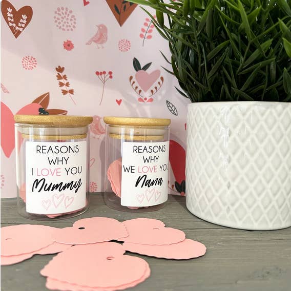 Personalised Reasons Why I Love You Jar - Mothers Day - Mother's Day Gift - Gift For Mum - Nanna Grandma Nanny for wholesale by WinsterCreations™