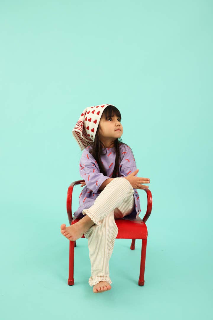 Maison Augustin - Vente Écharpe – enfant - Foulard Bébé Enfant Love Cherry 50 cm3