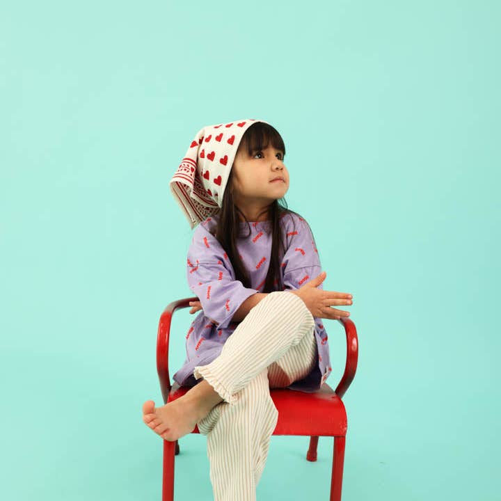 Maison Augustin - Vente Écharpe – enfant - Foulard Bébé Enfant Love Cherry 50 cm3