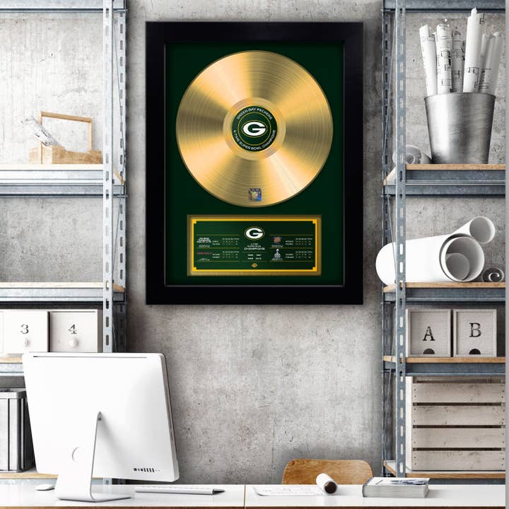 Inglasco Inc. - Wholesale Music Accessory - NFL Green Bay Packers Vinyl Gold Record