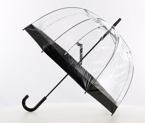 Soake - Wholesale Umbrella - Unisex - Everyday Clear Vinyl Dome Umbrella Black1