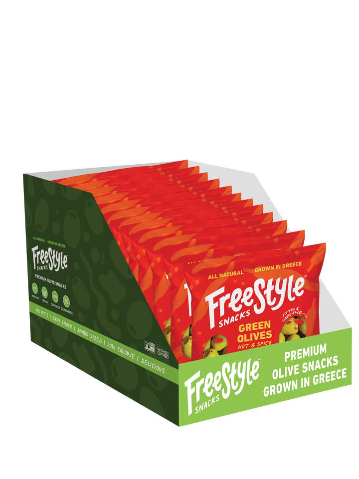 12ct 1.1oz Caddy - Hot & Spicy for wholesale by Freestyle Snacks