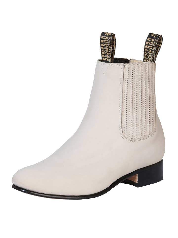 El Besserro Charro Boot Nobuck Bone for wholesale by Conejo Western Wear
