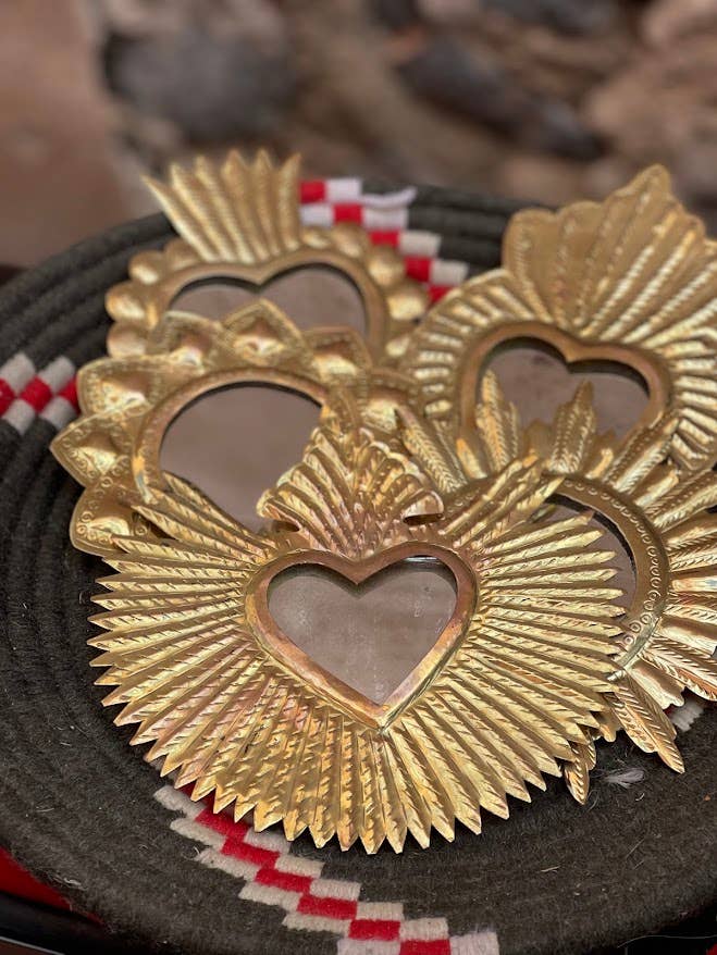 NOMAD BY LIV - Wholesale Wall Mirror - Mirror King Heart, Bronze, Gold, mirror