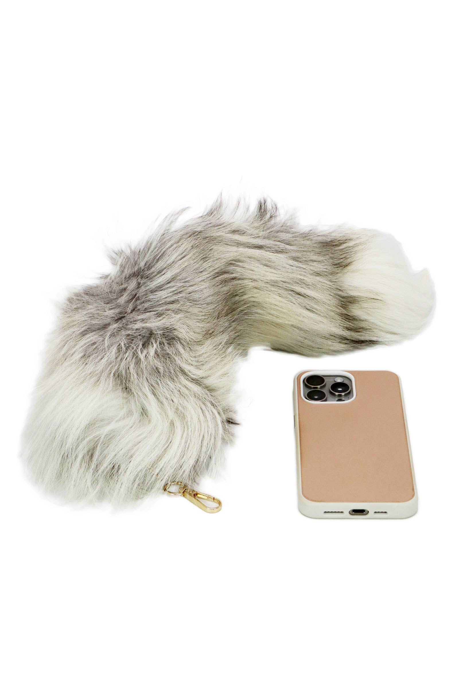 SORTIDAS Chaveiro de cauda de pelúcia oversized com efeito ombré - 47 cm para venda a revendedores na Faire3