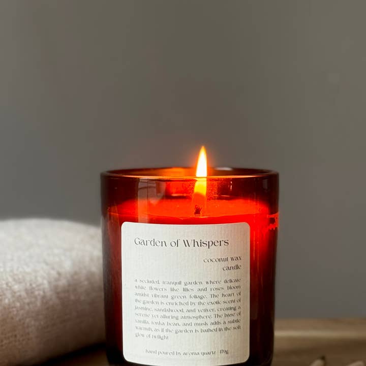 Garden of Whispers: Coconut Wax Candle for wholesale by Aroma Quartz Trade